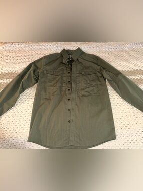 5.11 Tactical Olive Green Button-Front Utility Shirt